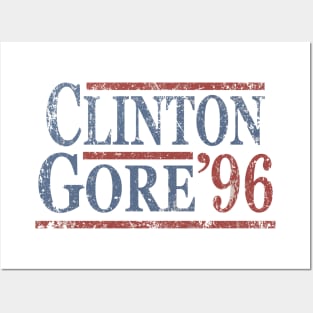 Distressed Clinton Gore 96 Posters and Art